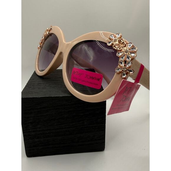Betsey Johnson Blush Colored Embellished Sunglasses main image 4
